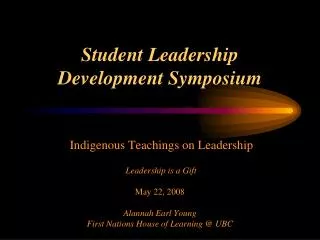 Student Leadership Development Symposium