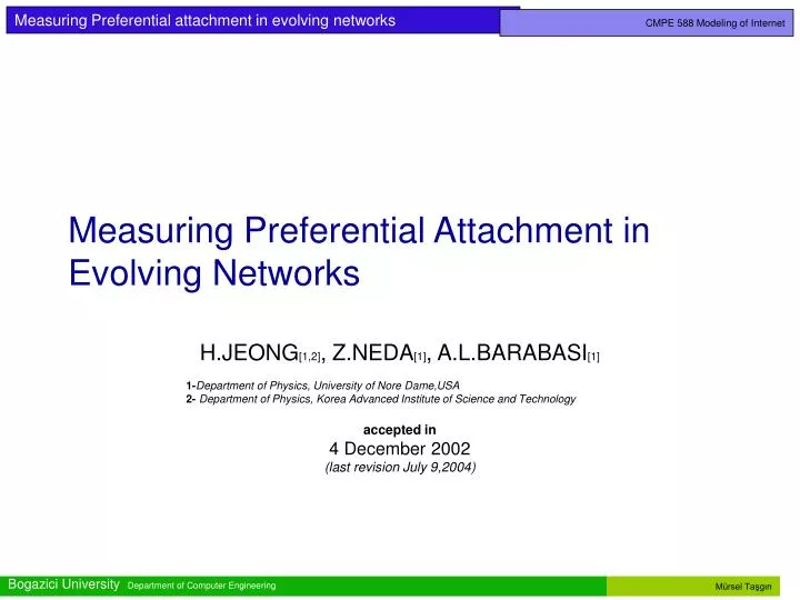 measuring preferential attachment in evolving networks