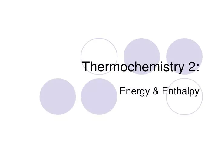 thermochemistry 2