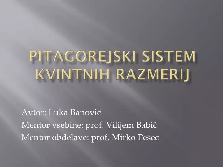 pitagorejski sistem kvintnih razmerij