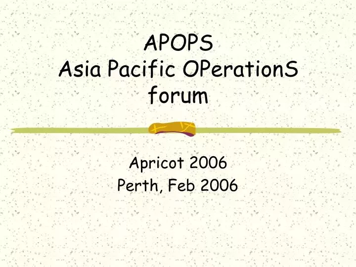 apops asia pacific operations forum