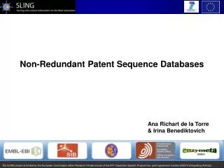 Non-Redundant Patent Sequence Databases