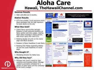 Aloha Care Hawaii, TheHawaiiChannel