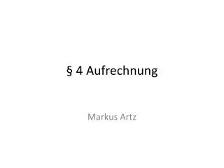 4 aufrechnung