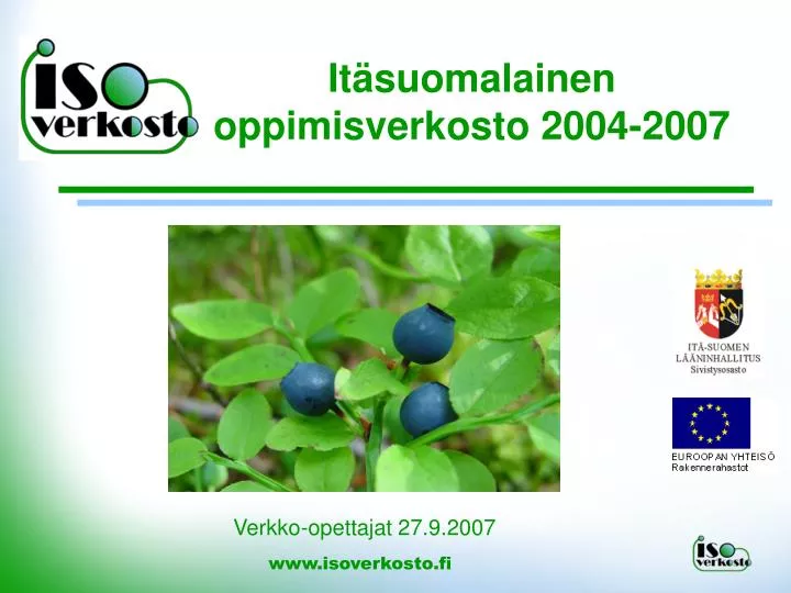 it suomalainen oppimisverkosto 2004 2007