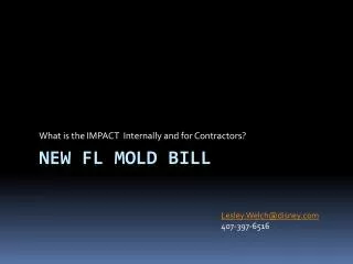 New FL MOLD Bill