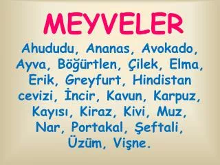 meyveler