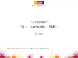 Investment Communication Skills