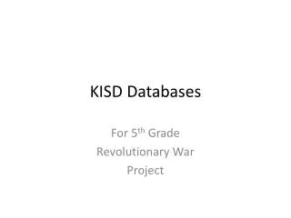 KISD Databases