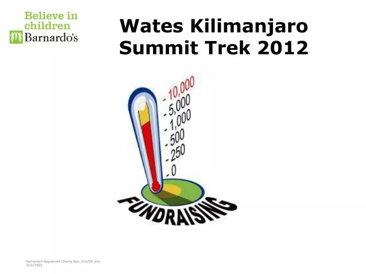 wates kilimanjaro summit trek 2012
