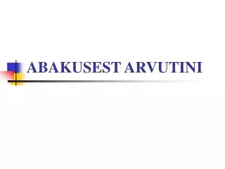 abakusest arvutini