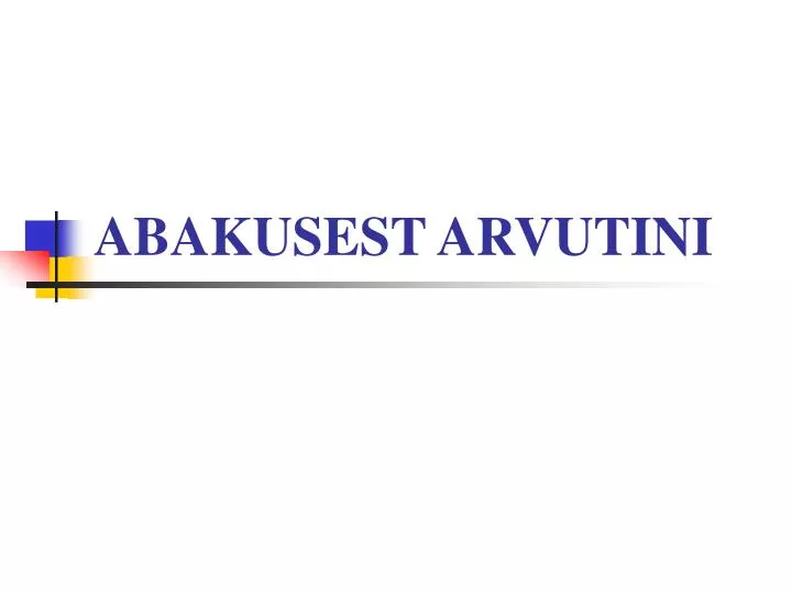 abakusest arvutini