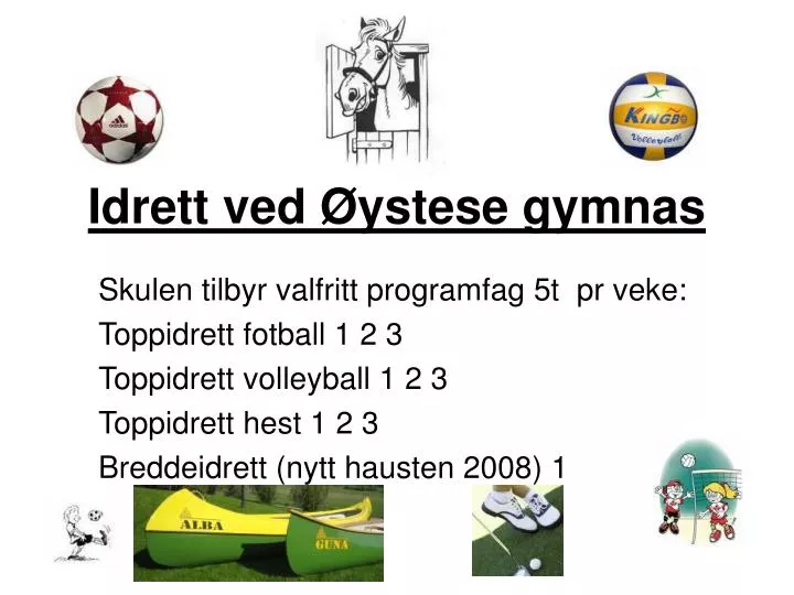 idrett ved ystese gymnas