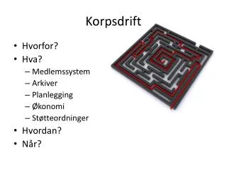 Korpsdrift