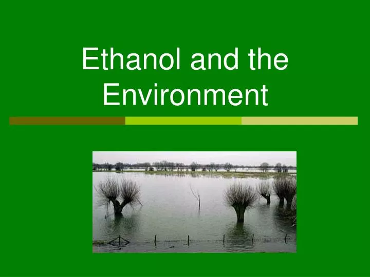 ethanol and the environment