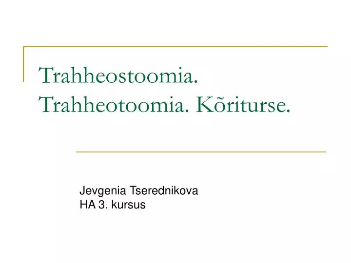 trahheostoomia trahheotoomia k riturse