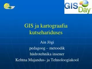 gis ja kartograafia kutsehariduses