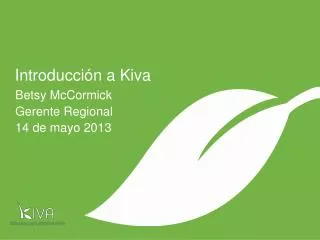 introducci n a kiva