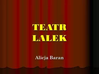 teatr lalek