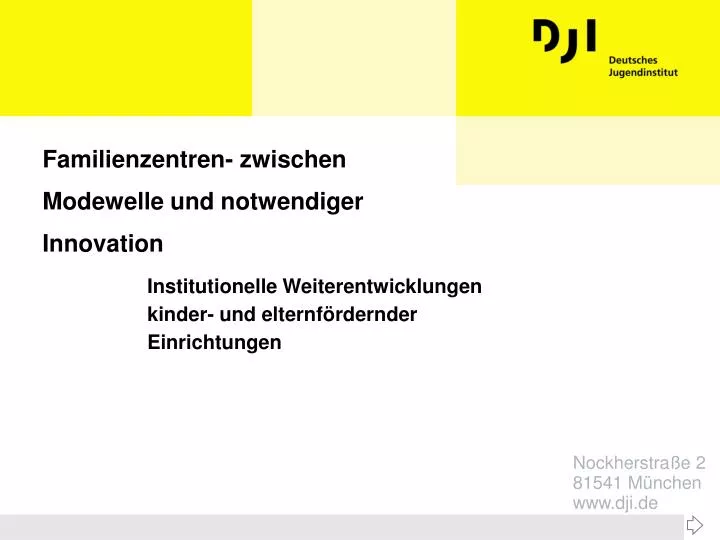 familienzentren zwischen modewelle und notwendiger innovation