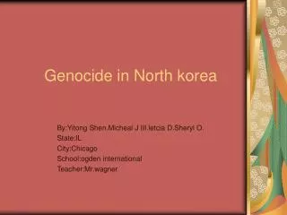 genocide in north korea