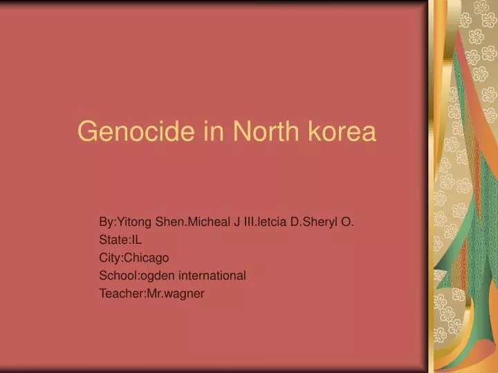 genocide in north korea