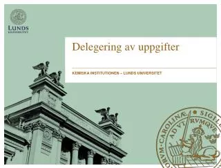 delegering av uppgifter