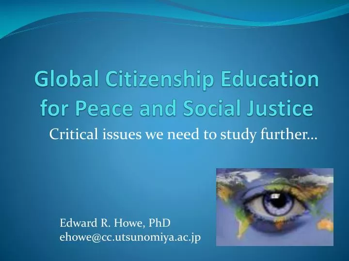 global citizenship education for peace and social justice