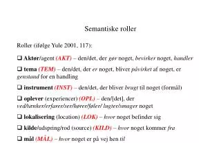 semantiske roller