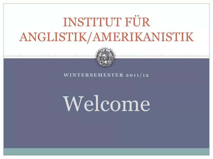 institut f r anglistik amerikanistik