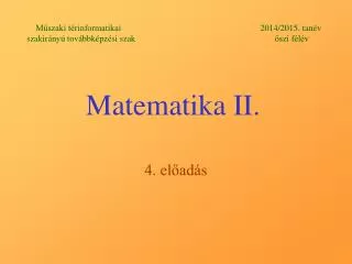 matematika ii