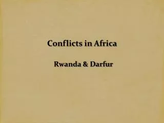 Conflicts in Africa