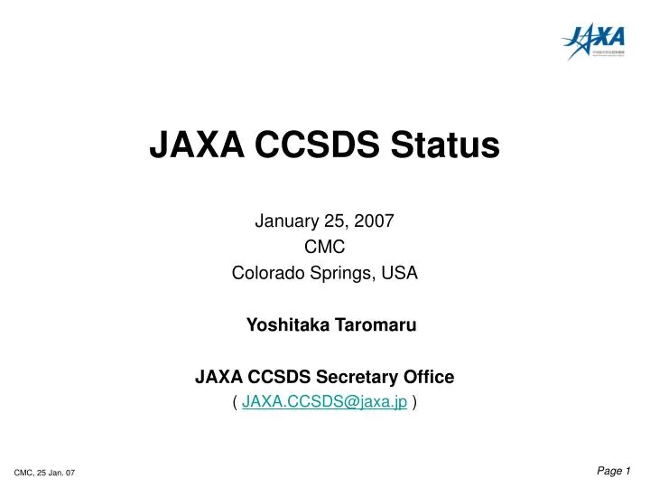 jaxa ccsds status