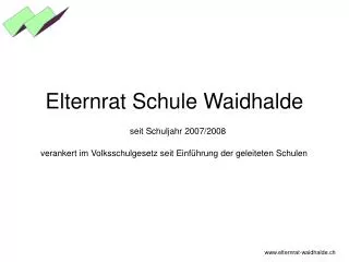 elternrat schule waidhalde