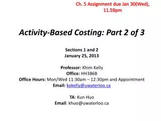 Activity-Based Costing: Part 2 of 3