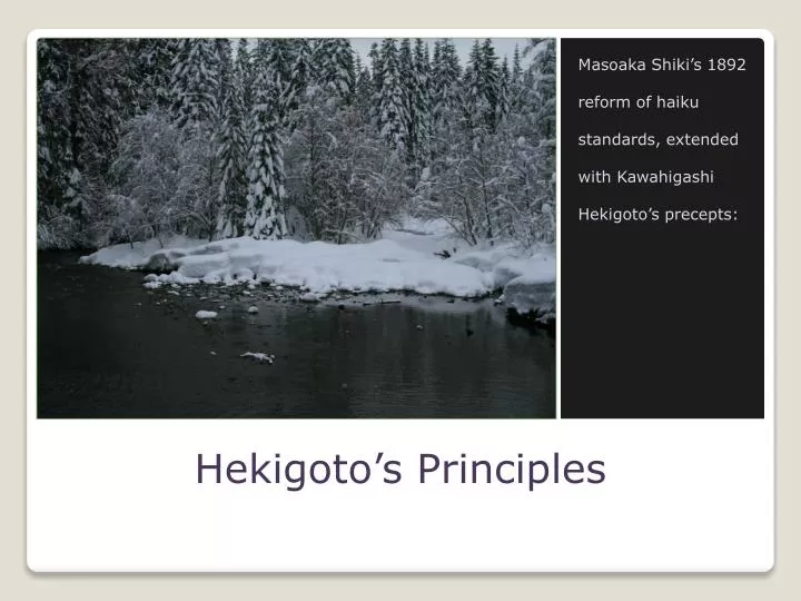 hekigoto s principles