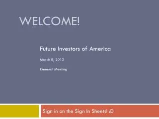 welcome