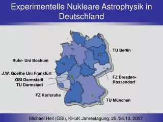 experimentelle nukleare astrophysik in deutschland