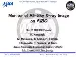Monitor of All-Sky X-ray Image on KIBO - slide 1