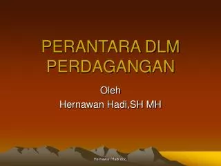 perantara dlm perdagangan