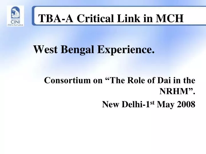 tba a critical link in mch