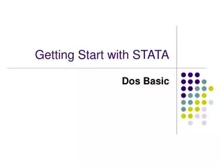 getting start with stata