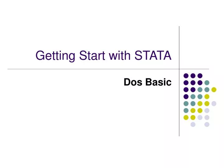 getting start with stata