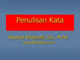 penulisan kata