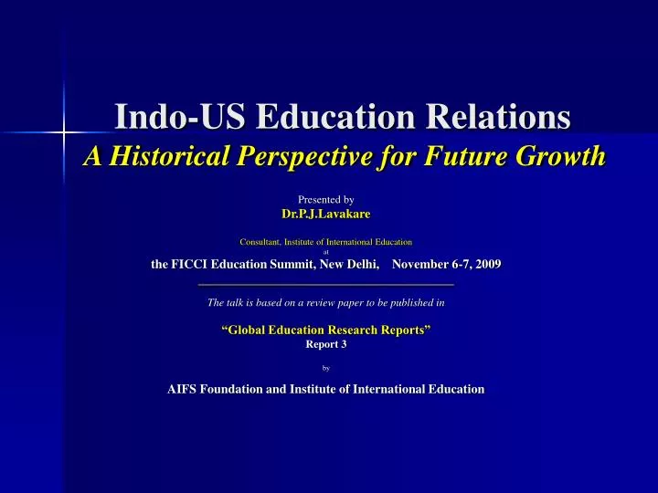 indo us education relations a historical perspective for future growth