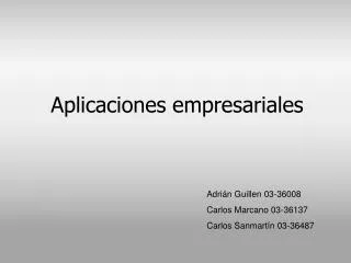 aplicaciones empresariales