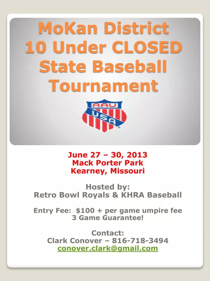 mokan district 10 under closed state baseball tournament