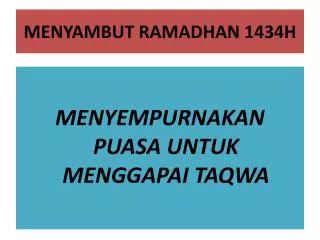 menyambut ramadhan 1434h