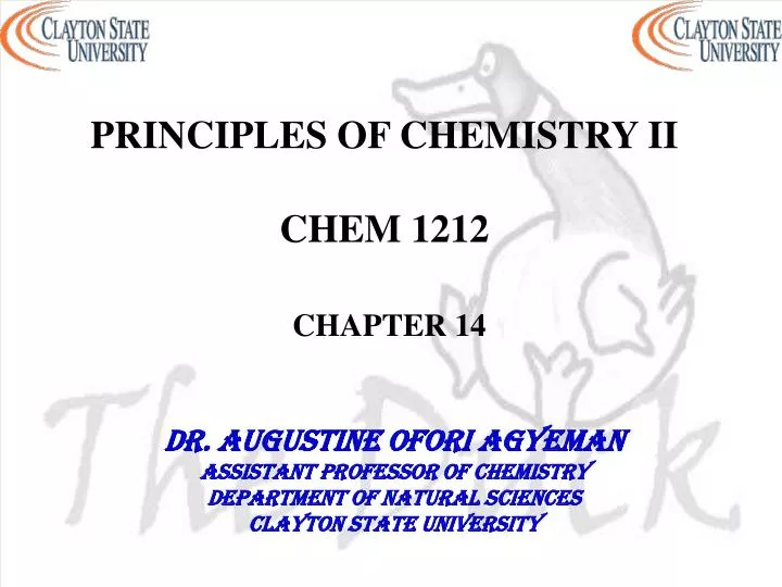 principles of chemistry ii chem 1212 chapter 14