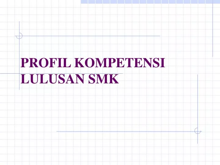 profil kompetensi lulusan smk